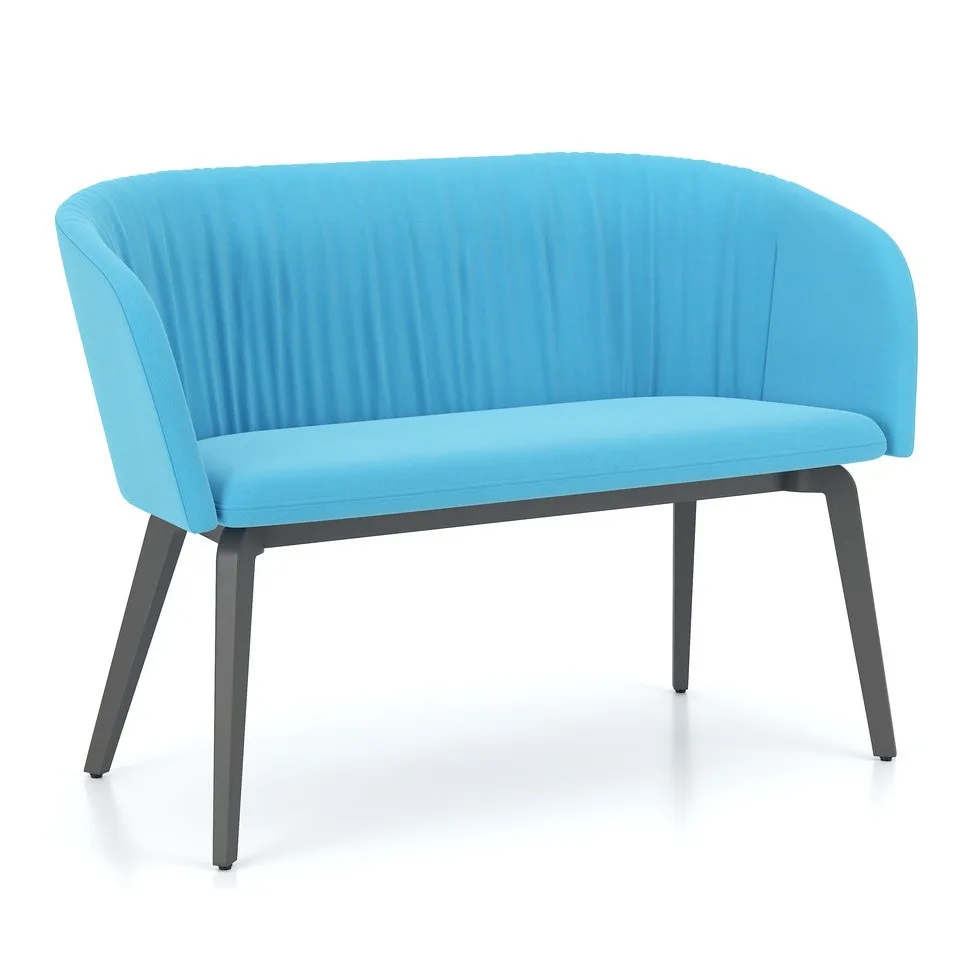 Drewniana sofa klubowa NAUDU 4L LGW WAVY Nowy Styl