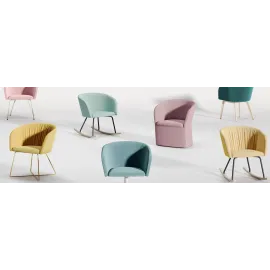 Drewniany fotel konferencyjny NAUDU 4L LGW WAVY Nowy Styl