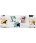 Drewniany fotel konferencyjny NAUDU 4L LGW WAVY Nowy Styl