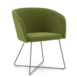 Wygodny fotel konferencyjny NAUDU CFSX-ROD na metalowej płozie