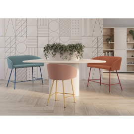 Wysoka sofa NAUDU H 4L WAVY Nowy Styl barowa