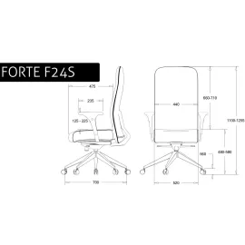 Krzesło FORTE F24S – Wytrzymały fotel gabinetowy 24/7