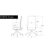 Krzesło FORTE F24S – Wytrzymały fotel gabinetowy 24/7