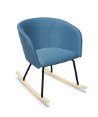 Fotel bujany NAUDU RO Nowy Styl na drewnianych płozach