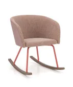 Fotel bujany NAUDU RO Nowy Styl na drewnianych płozach