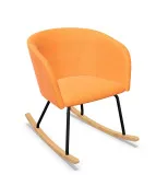 Fotel bujany NAUDU RO Nowy Styl na drewnianych płozach