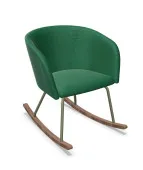 Fotel bujany NAUDU RO Nowy Styl na drewnianych płozach