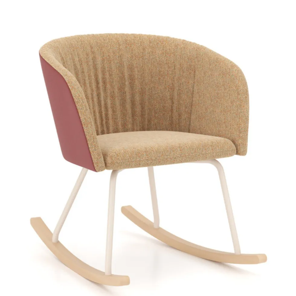 Fotel bujany NAUDU RO WAVY – nowoczesny, tapicerowany