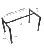Stelaż ramowy NY-132A/60 Stema regulowany, metalowy