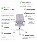 Krzesło biurowe 4U GS Grospol z siatkowym oparciem