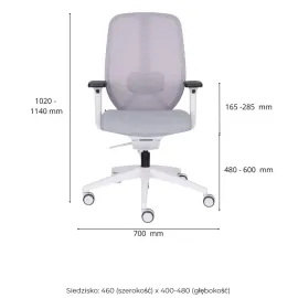 Krzesło biurowe 4U GS Grospol z siatkowym oparciem