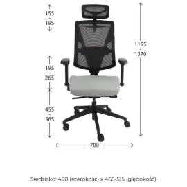 Fotel ergonomiczny FUTURA 4S Plus Black Grospol