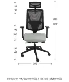 Fotel ergonomiczny FUTURA 4S Plus Black Grospol