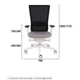 Ergonomiczny Fotel MARTI WS biały Grospol