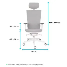 Ergonomiczny Fotel MARTI WT HD biały firmy Grospol