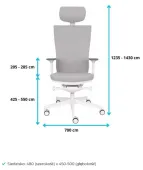 Ergonomiczny Fotel MARTI WT HD biały firmy Grospol