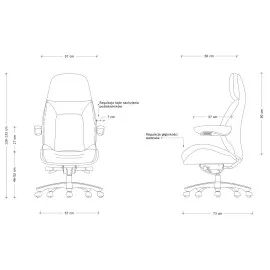 Fotel gabinetowy TAURUS 24/7 eko‑skóra Unique ergonomiczny