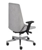 Nowoczesny fotel gabinetowy MOON Chrome z mechanizmem Synchro Plus