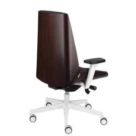 Fotel MOON Wood White Grospol – biały drewniany fotel biurowy