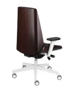 Fotel MOON Wood White Grospol – biały drewniany fotel biurowy