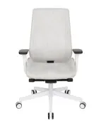 Fotel MOON Wood White Grospol – biały drewniany fotel biurowy