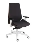 Fotel MOON Wood White Grospol – biały drewniany fotel biurowy