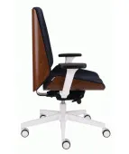 Fotel MOON Wood White Grospol – biały drewniany fotel biurowy