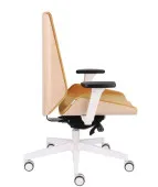 Fotel MOON Wood White Grospol – biały drewniany fotel biurowy