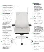 Fotel MOON Wood White Grospol – biały drewniany fotel biurowy