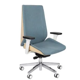 Fotel MOON Wood White Grospol – biały drewniany fotel biurowy