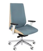 Fotel MOON Wood White Grospol – biały drewniany fotel biurowy