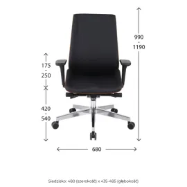 Fotel MOON Wood White Grospol – biały drewniany fotel biurowy