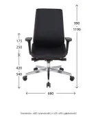 Fotel MOON Wood White Grospol – biały drewniany fotel biurowy