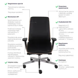 Fotel MOON Wood Grospol – fornir dębowy