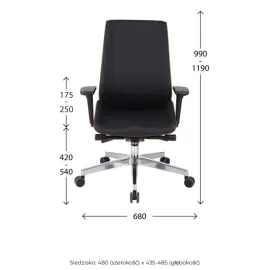 Fotel MOON Wood Grospol – fornir dębowy