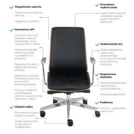 Fotel MOON Wood AL1 Grospol – fornir dębowy