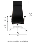 Fotel MOON Wood HD White Grospol – fornir dębowy