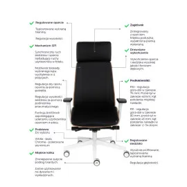 Fotel MOON Wood HD White Grospol – fornir dębowy