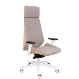 Fotel MOON Wood HD White Grospol – biały drewniany fotel biurowy