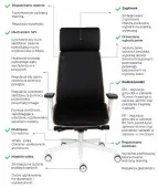 Fotel MOON Wood HD White Grospol – biały drewniany fotel biurowy
