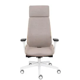 Fotel MOON Wood HD White Grospol – biały drewniany fotel biurowy