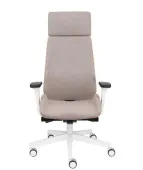 Fotel MOON Wood HD White Grospol – biały drewniany fotel biurowy
