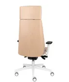 Fotel MOON Wood HD White Grospol – biały drewniany fotel biurowy