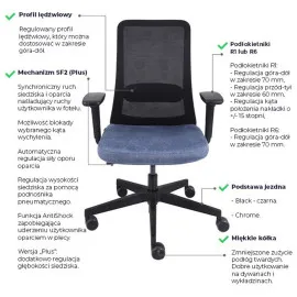 Fotel biurowy NICO BS Grospol siatkowy
