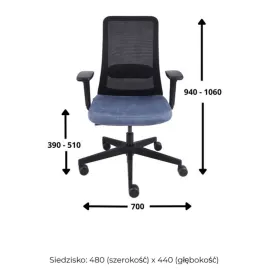 Fotel biurowy NICO BS Grospol siatkowy