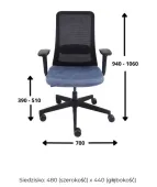 Fotel biurowy NICO BS Grospol siatkowy