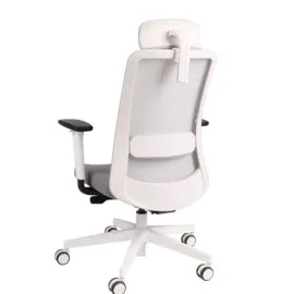 Fotel ergonomiczny NICO WS HD biały fotel z zagłówkiem Grospol