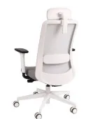 Fotel ergonomiczny NICO WS HD biały fotel z zagłówkiem Grospol