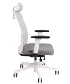 Fotel ergonomiczny NICO WS HD biały fotel z zagłówkiem Grospol