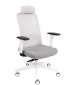 Fotel ergonomiczny NICO WS HD biały fotel z zagłówkiem Grospol